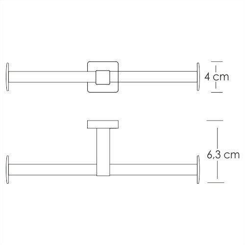 Держатель туалетной бумаги двойной WasserKRAFT Lippe K-6500 арт. K-6596D
