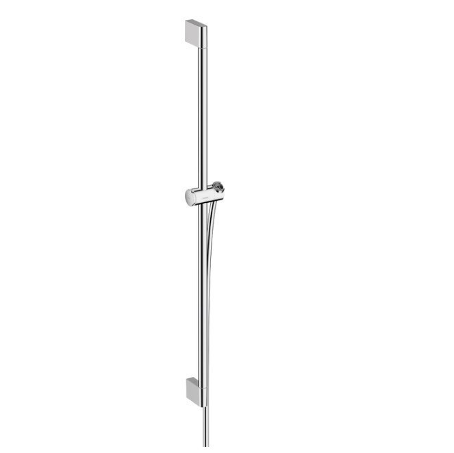 Душевая штанга 90см со слайдером с кнопкой и шлангом Unica Hansgrohe, хром арт. 24401000