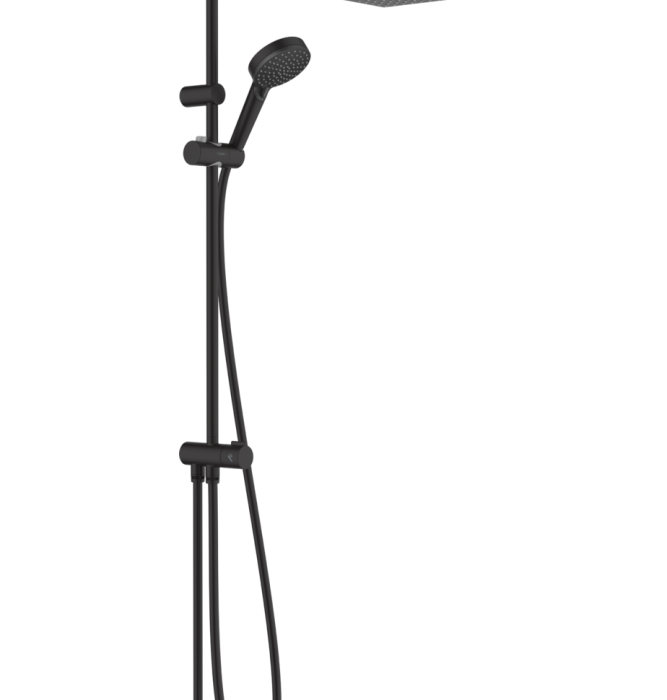 Душевая система Reno с переключателем потоков Vernis Shape Hansgrohe, черный арт. 26289670