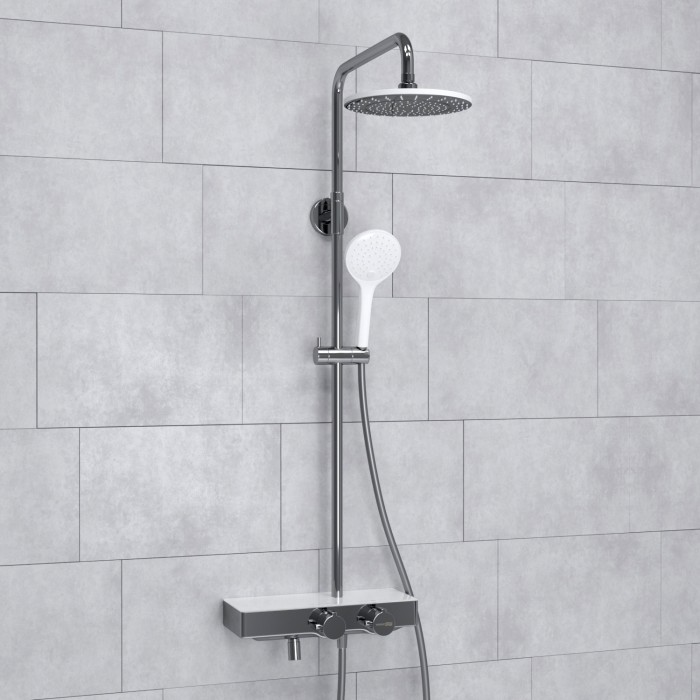 Душевая система с термостатическим смесителем WasserKRAFT арт. A113.067.155.CH Thermo