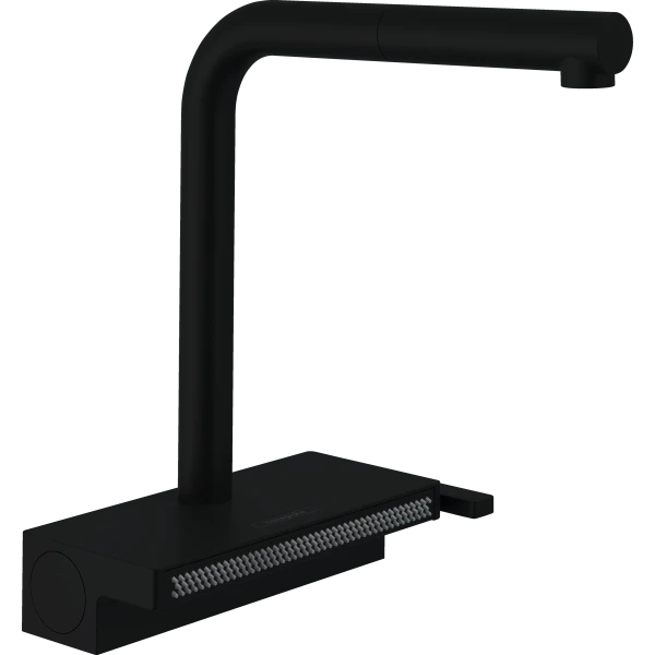 Смеситель для кухни, с вытяжным душем, Hansgrohe Aquno Select M81, черный арт. 73830670