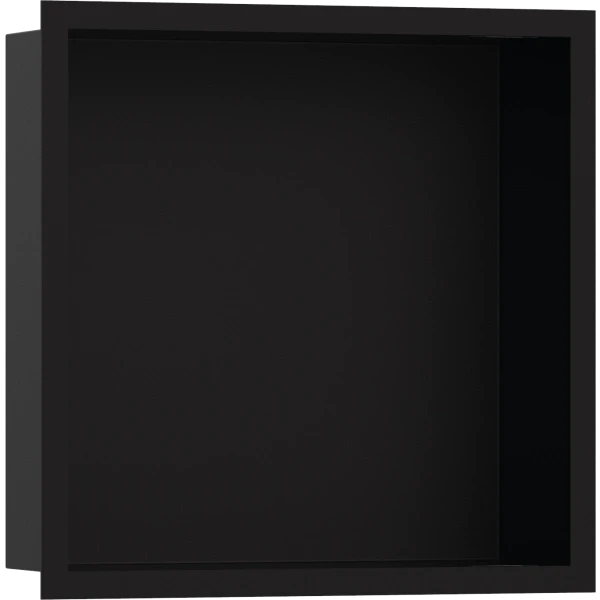 Настенный короб с цветом корпуса и дизайнерской рамой, 30х30х10 см, Hansgrohe XtraStoris Individual, черный арт. 56098670