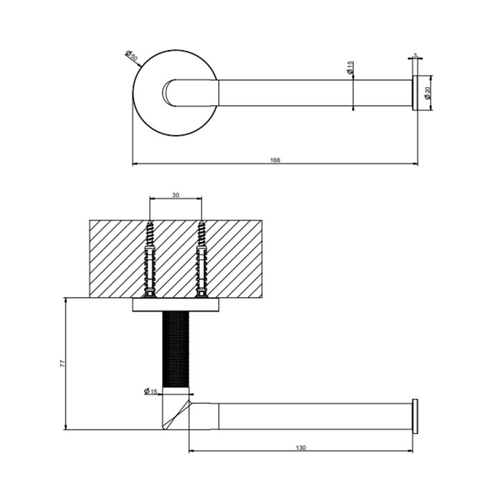 Держатель т/б, подвесной, Gessi Anello, finox brushed nickel арт. 63755#149
