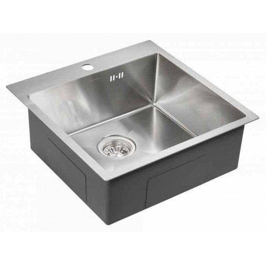 Мойка для кухни нержавеющая 510х510мм Paulmark KRONER, брашированная сталь - PM215151-BS