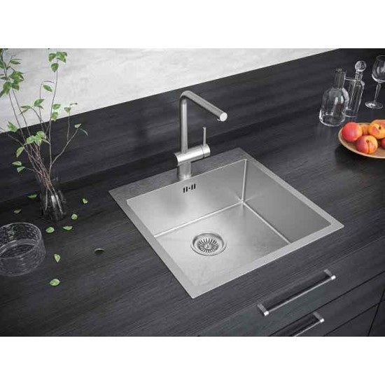 Мойка для кухни нержавеющая 510х510мм Paulmark KRONER, брашированная сталь - PM215151-BS