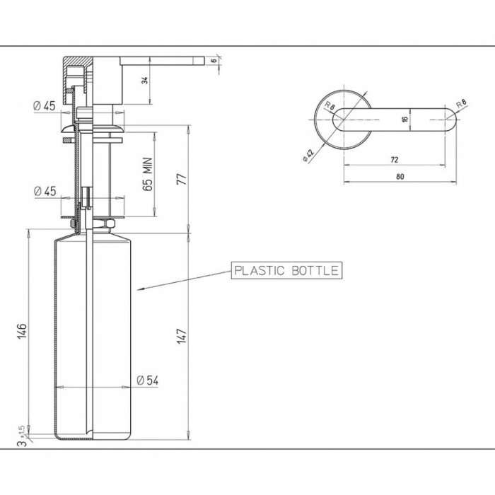 Дозатор для мыла встраиваемый, Logica Kerama Marazzi, хром - LO.dis.02\CR