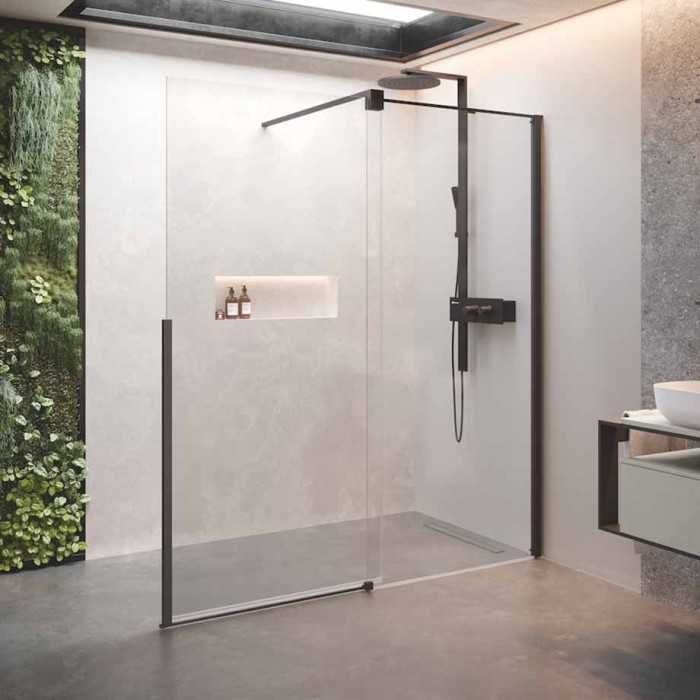 Дверь в нишу сдвижная 120 см (117-119x200) черный, Novellini H Style, HSTYLE120D-1H