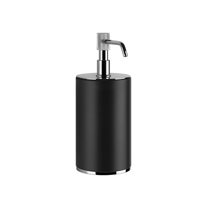 Дозатор для жидкого мыла настольный, Gessi Venti20, черный, фурнитура хром арт. 65438#031