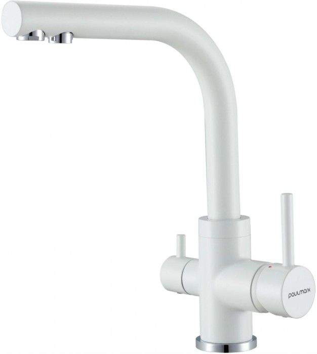 Смеситель для кухни  Paulmark ESSEN, белый матовый полностью - Es213011-431TW