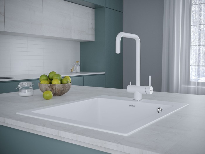 Смеситель для кухни  Paulmark WETTER, белый матовый - We213030-431