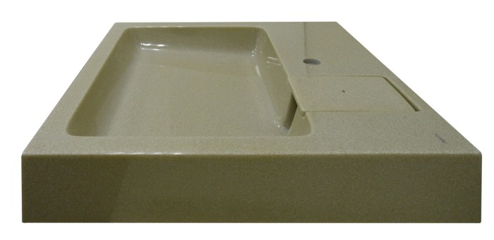 Раковина подвесная Monako 600х600х85 литьевой мрамор, бежевая, Azario Monako - CS00079880