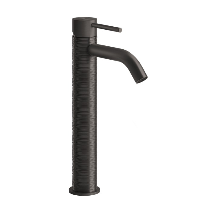 Смеситель для раковины, на 1 отв., высокий, h: 305мм, излив: 123мм, Gessi 316, brushed black metal pvd арт. 54309#707