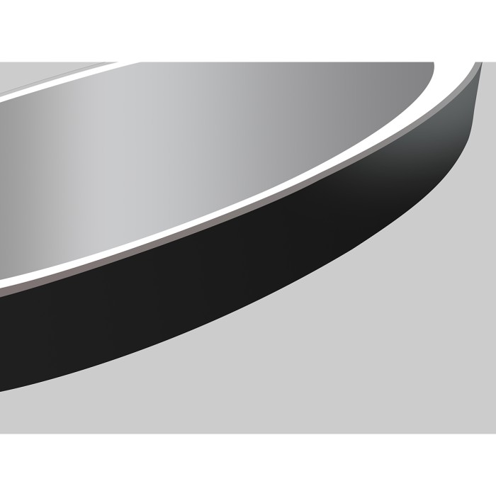 Зеркало D600 сенсорный выключатель с функцией диммера, алюминиевая черная рама, Azario Lotos - AZ-Z-011CS