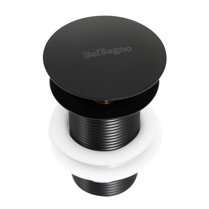 Донный клапан BelBagno, матовый черный матовый, арт. BB-SC-NERO