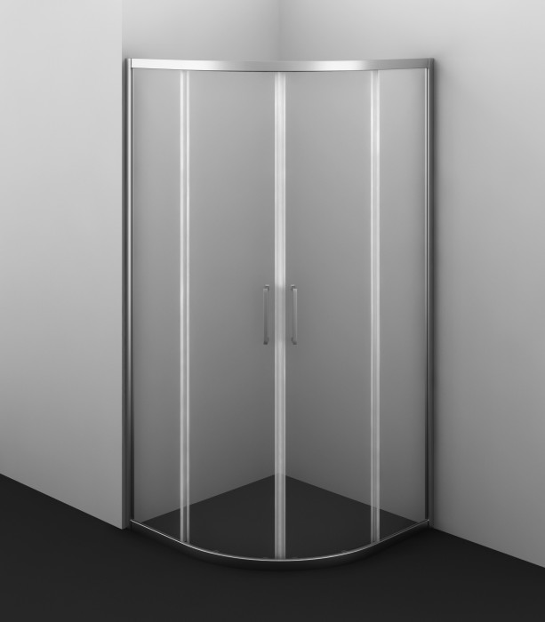 Душевое ограждение 100х100х195 хром, 6мм прозрачное стекло Ostin, Azario арт. AZ-121 S А 100*100*195
