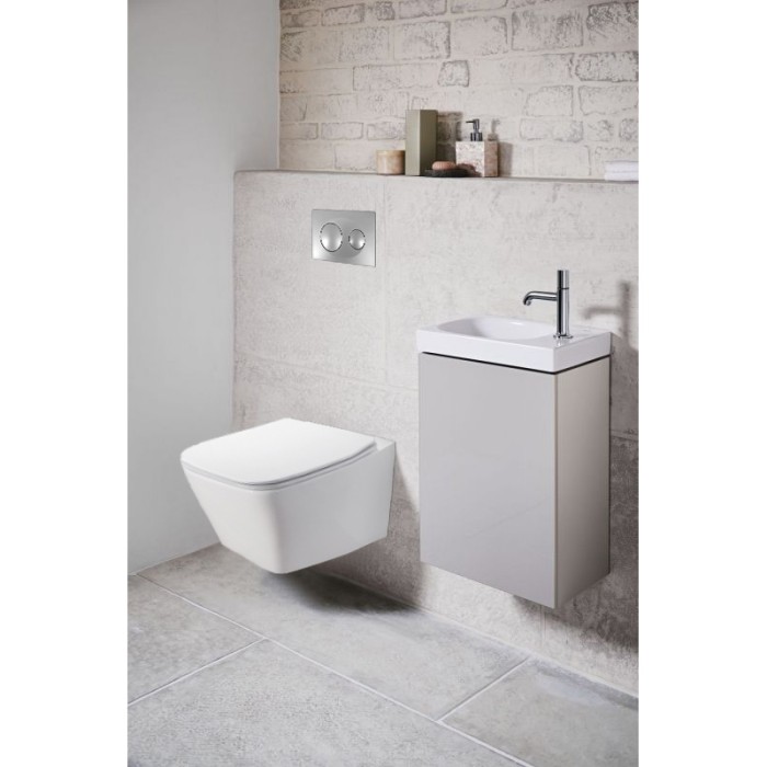 Готовый комплект инсталляция с панелью смыва + унитаз Nova с сиденьем микролифт+клавиша, хром глянцевый  Azario - AZ-8010-1000+AZ-8200-0011+AZ-2216 SP