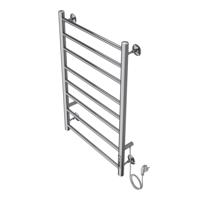 Полотенцесушитель электрический 500/800 8 секций, диммер справа, хром, Parma Azario - AZ10858