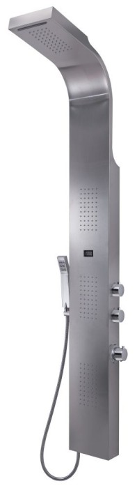 Душевая панель с термостатом SPA 02 Gedy, GYSP10602(IS) цвет: нержавеющая сталь
