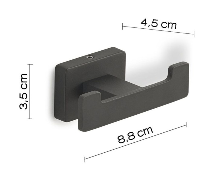 Крючок двойной Atena Gedy, 4426(14) цвет: черный