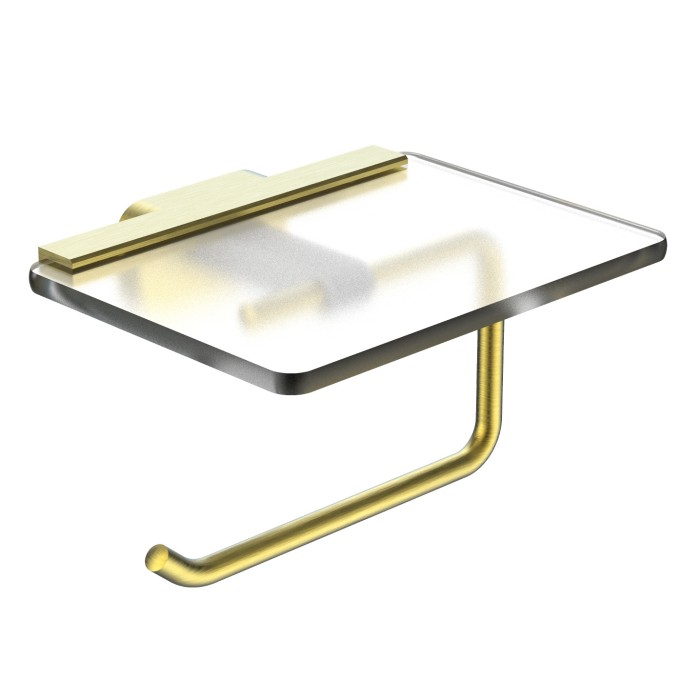 Держатель для туалетной бумаги с полкой, Wonzon &amp; Woghand Graffity, WW-9326-BG цвет: золото