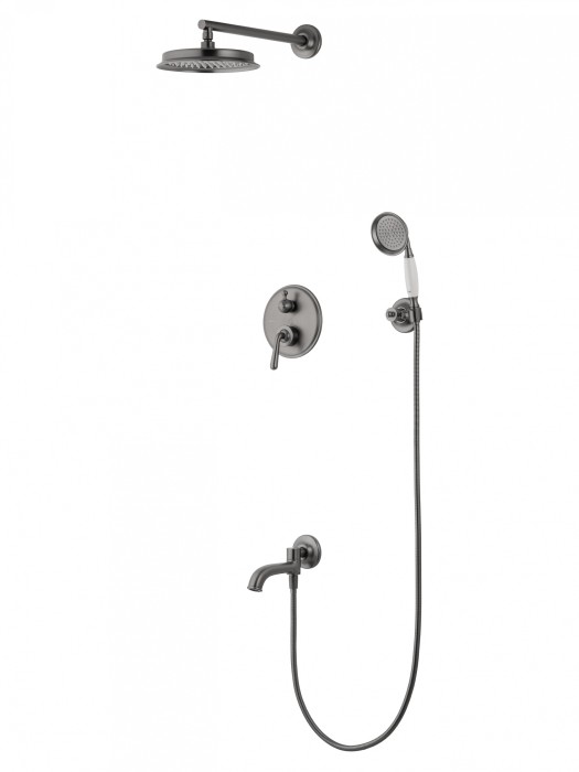 Душевая система встраиваемая, Wonzon &amp; Woghand Steam, WW-88939008-BGM цвет: графит