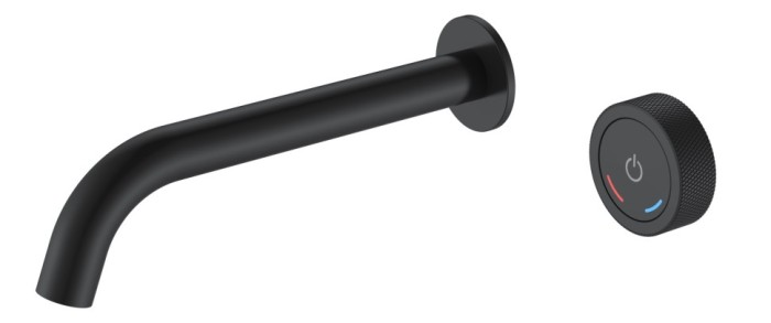 Смеситель автоматический для раковины из стены на 2 отв. Black, Boheme Tech - 158/2-B