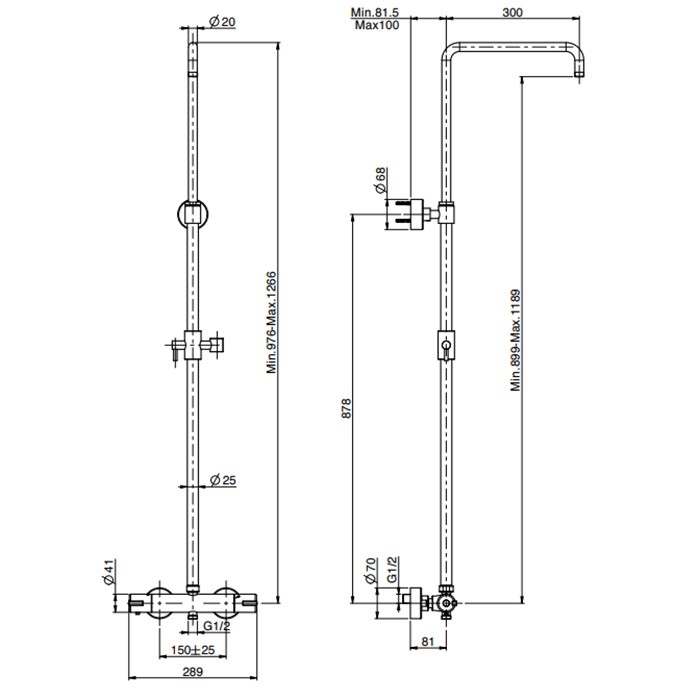 Fima Carlo Frattini Душевая стойка: смеситель для душа, термостатический, внешнего монтажа, с душевой стойкой, Wellness, F4085SCR цвет: хром