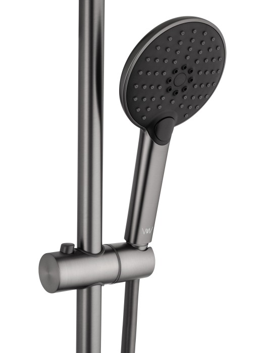 Смеситель для ванны с душевым гарнитуром, Wonzon & Woghand Alfa, WW-AE3205-BGG цвет: графит