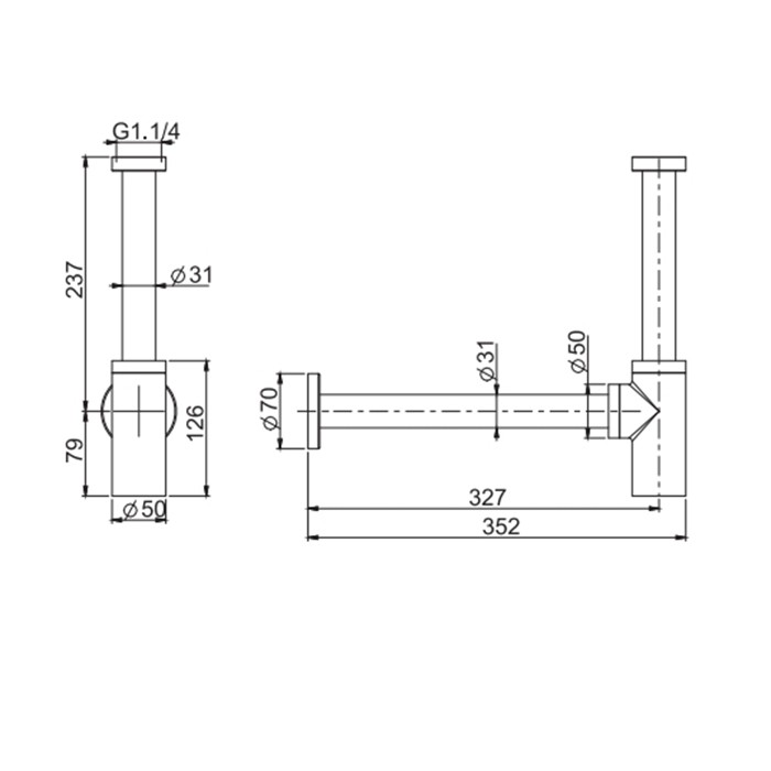 Fima Carlo Frattini Сифон для раковины, Spillo Steel, F409INOX цвет: сталь