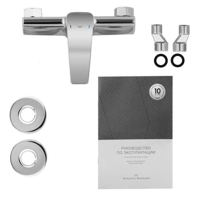 Смеситель для душа, Wonzon & Woghand Athens, WW-084101-CR цвет: хром