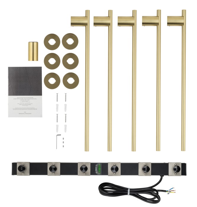 Полотенцесушитель электрический встраиваемый, Wonzon & Woghand Dortmund, WW-A365-BG цвет: золото