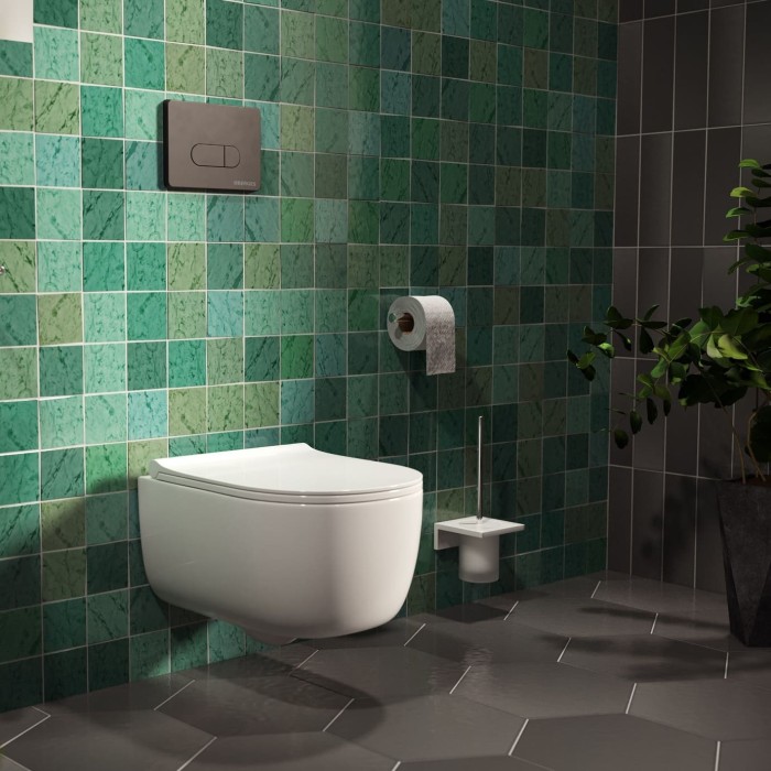 Инсталляция для скрытого монтажа унитаза, клавиша смыва D5 Soft Touch, черная, BERGES Novum арт. 040235