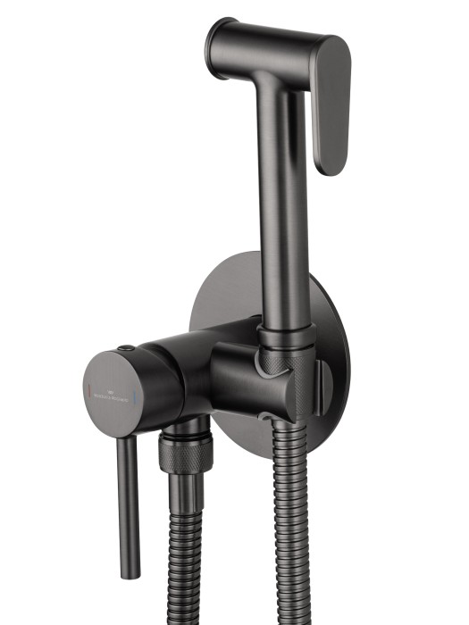 Смеситель с гигиеническим душем встраиваемый, Wonzon & Woghand Stick, WW-88829902-BGM цвет: графит