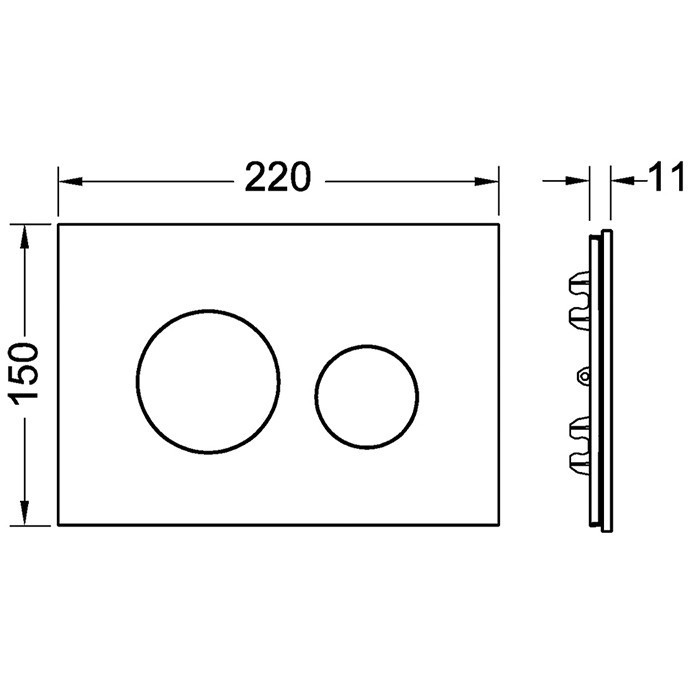 Лицевая панель клавиши смыва, дуб, loop TECE арт. 9240612
