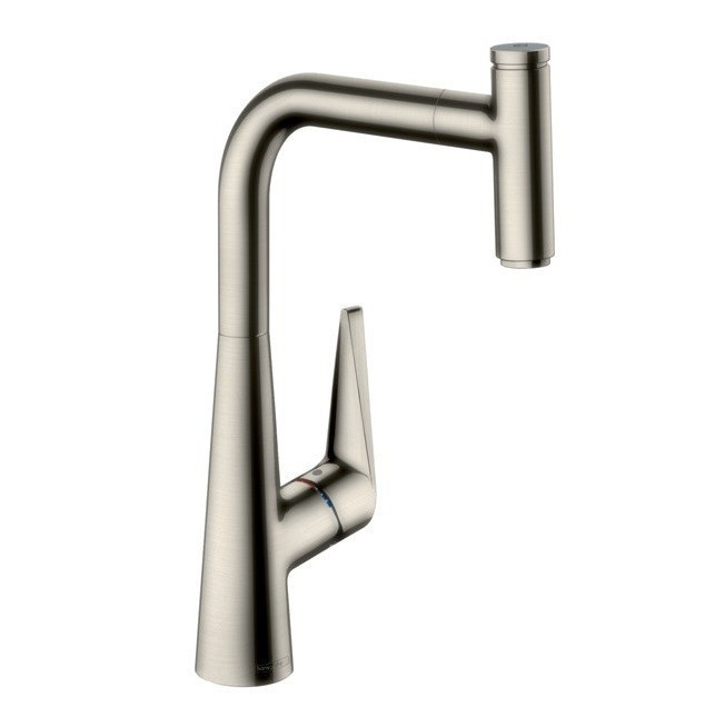 Смеситель для кухни, с вытяжным изливом, Eco, Hansgrohe Talis Select M51, нержавеющая сталь арт. 72826800