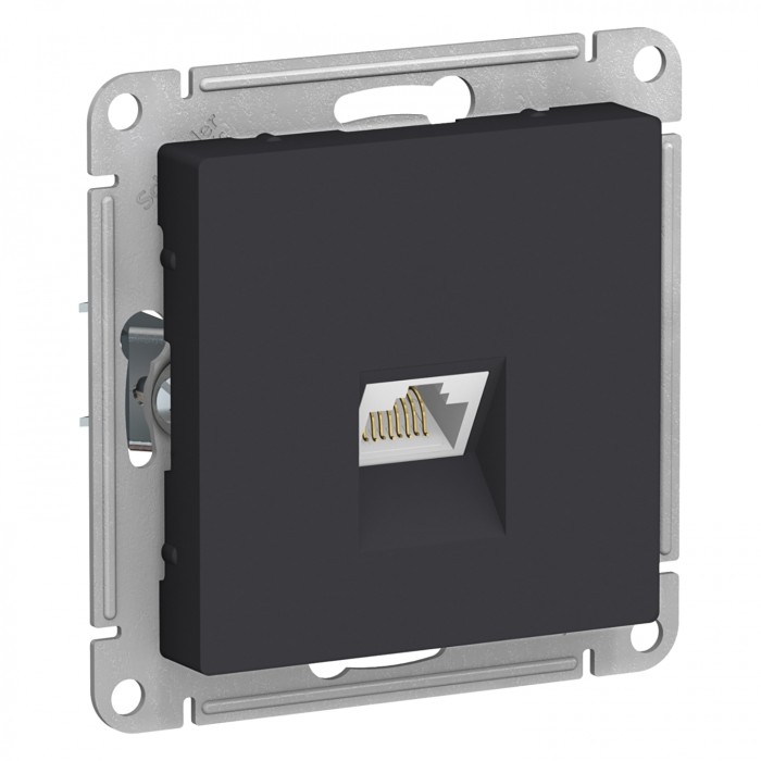 Розетка компьютерная 1xRJ45 Cat.5 Schneider Electric ATLASDESIGN, карбон арт. ATN001083