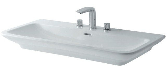 Раковина 100х45 см, накладная, MH TOTO, LW10417G цвет: белый