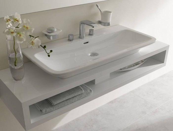 Раковина 100х45 см, накладная, MH TOTO, LW10417G цвет: белый