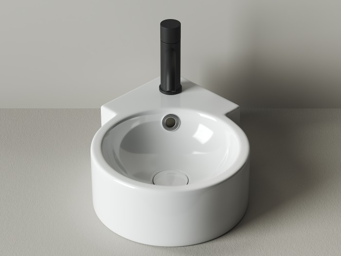 Подвесная угловая раковина Ceramicanova Element, белый арт. CN5019