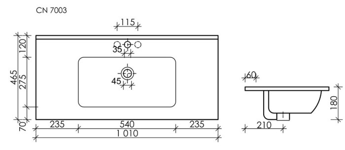 Накладная раковина Ceramicanova Element, белый арт. CN7003