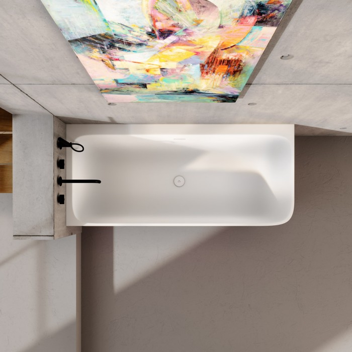 Ванна angolo угловая (правая) материал - Techfusion System, 150х75 см, Forma aquae Meda, белый глянцевый арт. VSMA15075DX