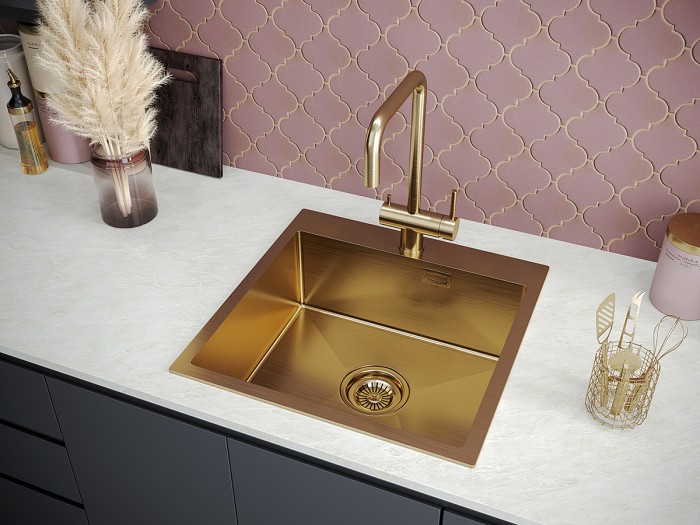 Смеситель для кухни  Paulmark WETTER, брашированное золото - We213030-BG