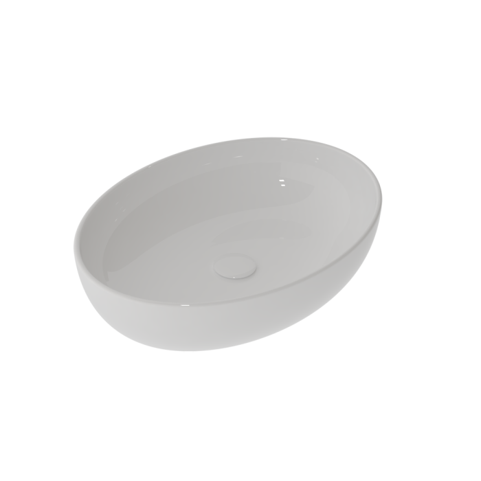 Раковина накладная 55x42 см белый глянцевый, GSG Ceramic Design Easy, EALAVOV55000