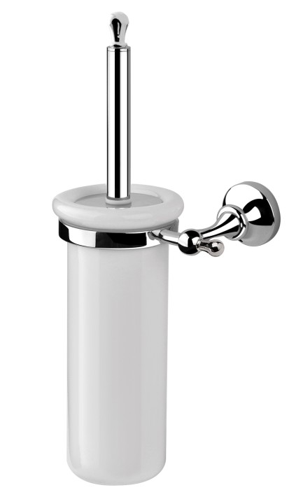 Ершик подвесной, Giulini Ibisco, хром, стакан белый арт. RG1133