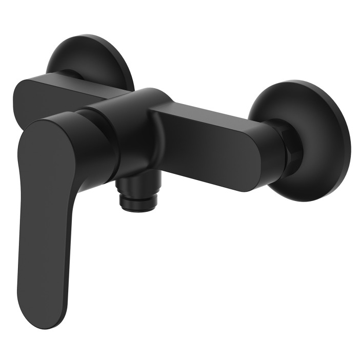 Смеситель для душа с ручным душем, керамический картридж, черный, Azario Elvis арт. AZ-WWK338155PA