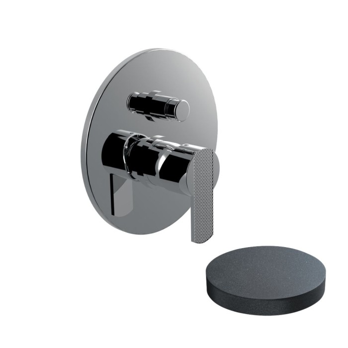 Внешняя часть встраиваемого смесителя для душа однорычажный с дивертором, Giulini Surf deluxe, графит арт. 5863DL-EPGF