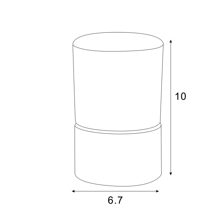 Стакан стеклянный настольный, хром, Azario Nessy - AZ-126-C