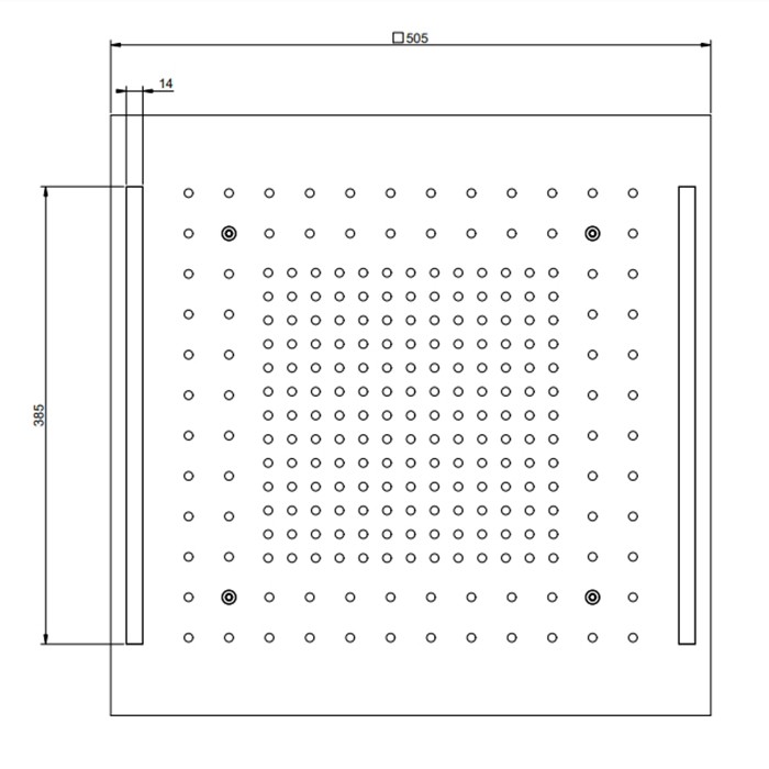 Декоративная панель 50х50см, с подсветкой, Gessi Colour, black metal brushed pvd арт. 57997#707
