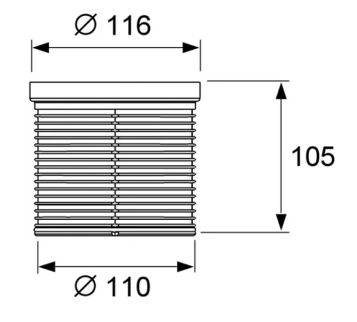 Душевой трап TECE Drainpoint S TECEdrainpoint S  DN 50 под плитку арт. 3601500