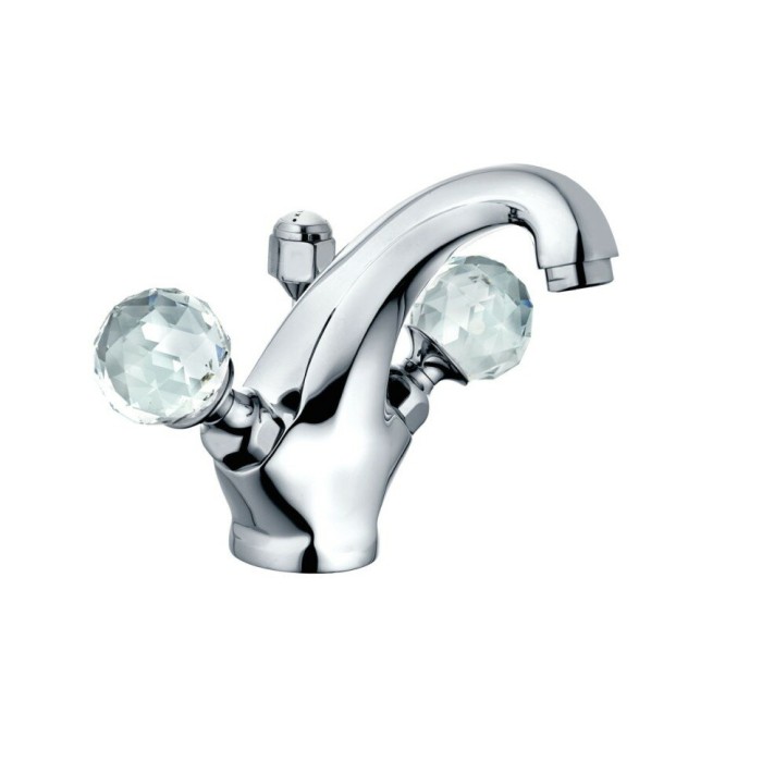Смеситель для раковины dn15, хрустальные рукоятки «made with swarovski® elements», 1926 Kludi, хром - 5101005g5
